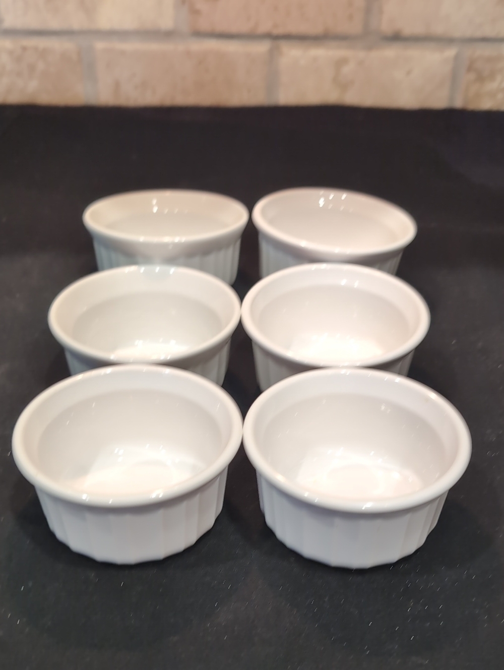 Set of Six (6) CorningWare / Corning Ware French White 4 Oz Ramekins RS4